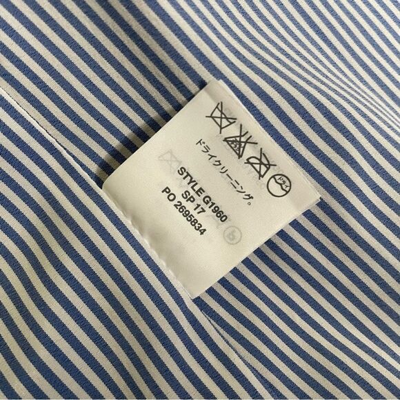 J. Crew Regent Blazer Jacket Chambray Denim Ruffles Academia Career Office Sz 0 - Picture 10 of 15